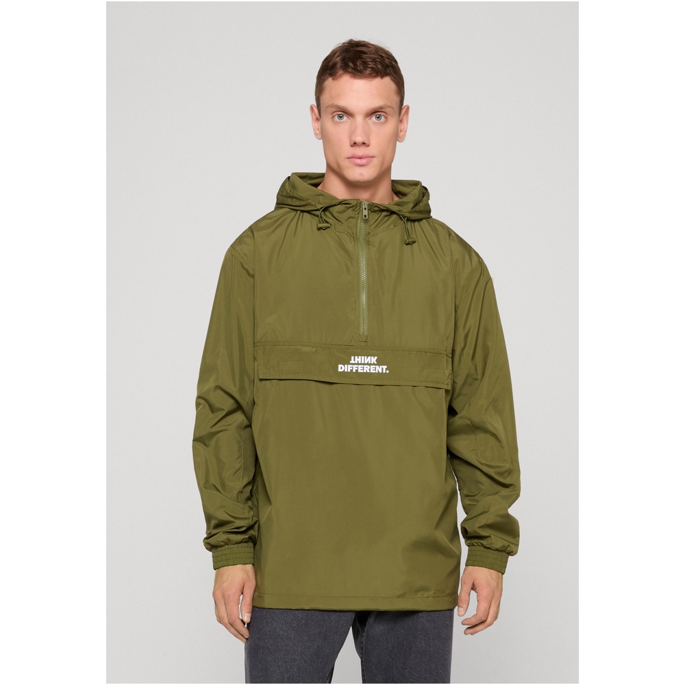 Mister Tee - Think Different Basic Pullover Jacket - Olive green